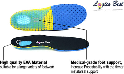 Pain Relief Insoles for Athletes, Shock Absorbing Insert for Maximum Support, Unisex, Anti-Fatigue Technology Replacement Insole