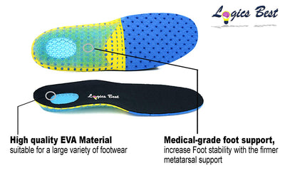 Pain Relief Insoles for Athletes, Shock Absorbing Insert for Maximum Support, Unisex, Anti-Fatigue Technology Replacement Insole