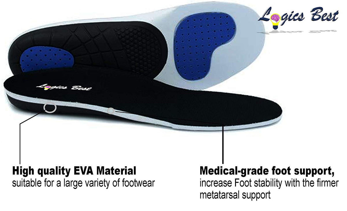 Pain Relief Insoles, Professional-Grade High Arch Orthotic Insert for Maximum Support, Unisex, Anti-Fatigue Technology Replacement Insole