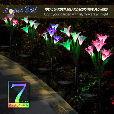 Solar Powered Flower Lights